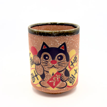 Tasse à thé japonaise Maneki-Neko – Chat porte-bonheur en céramique traditionnelle