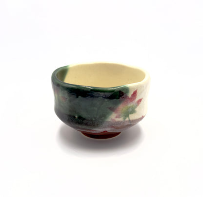 Japanische Matcha-Schale „Momiji“ – Traditionelle Chawan mit Ahornblatt-Design