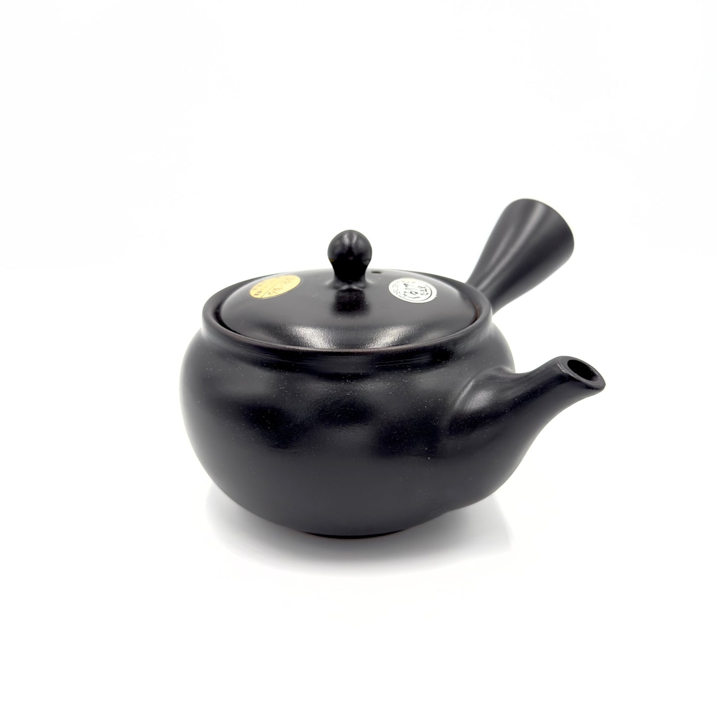 Japanische Handteekanne „Kyusu“ – Matte Schwarzoptik mit integriertem 360°-Sieb