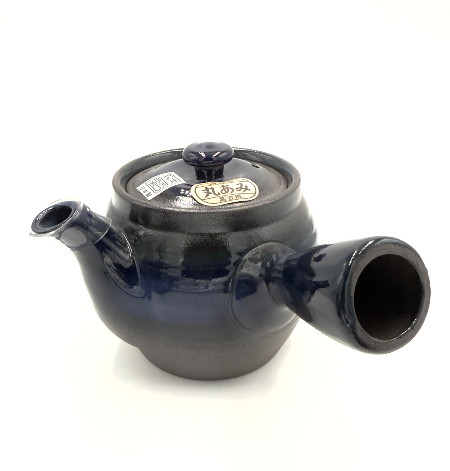 Japanische Handteekanne „Kyusu“ in tiefem Blau-Schwarz