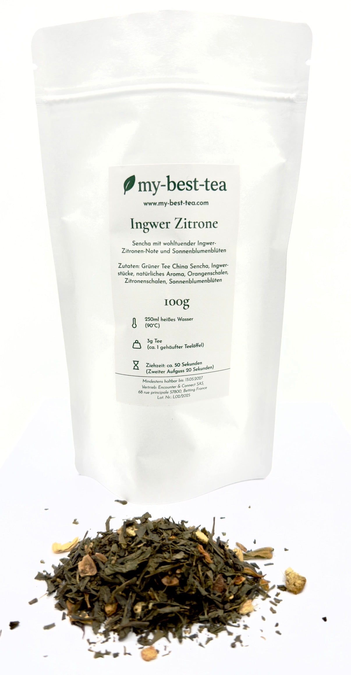 Thé vert Sencha Gingembre Citron - (100 g)